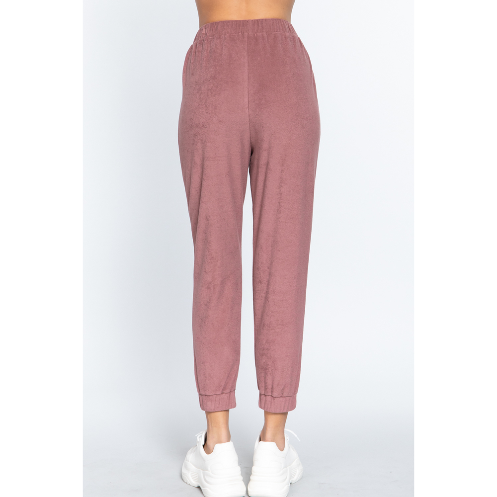 Terry Towelling Long Jogger Pants - Picture 3 of 6